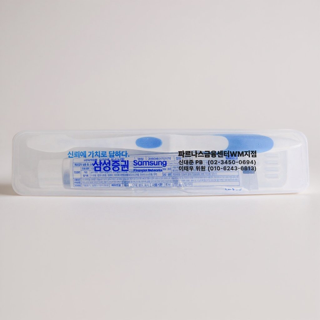 삼성증권 파르나스금융센터WM지점 칫솔치약세트 인쇄 제작 (판촉물)