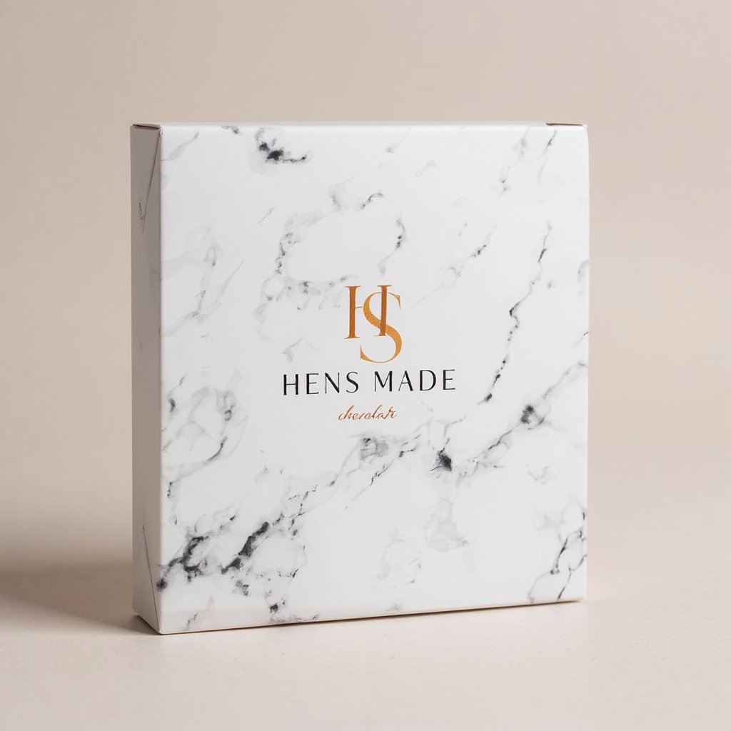 헨스메이드(HENS MADE) 대리석 패턴 초콜릿 박스 인쇄 제작 (판촉물) 2