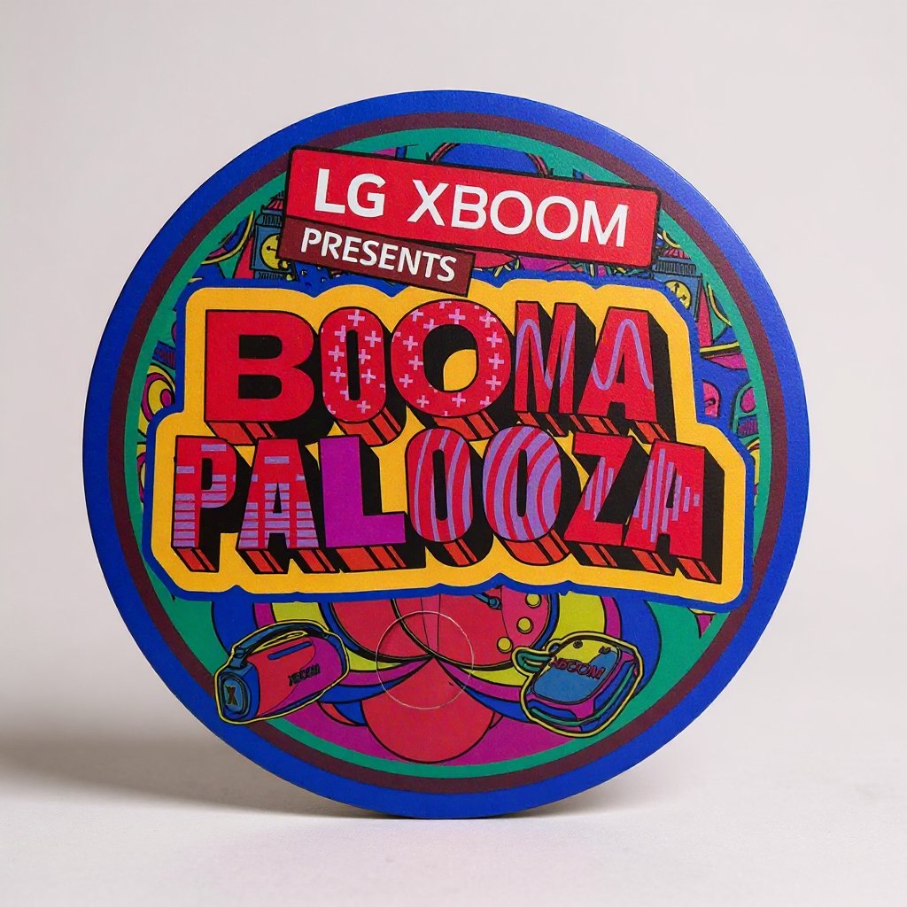 LG XBOOM 부마팔루자(BOOMAPALOOZA) 부채 인쇄 제작 (판촉물)