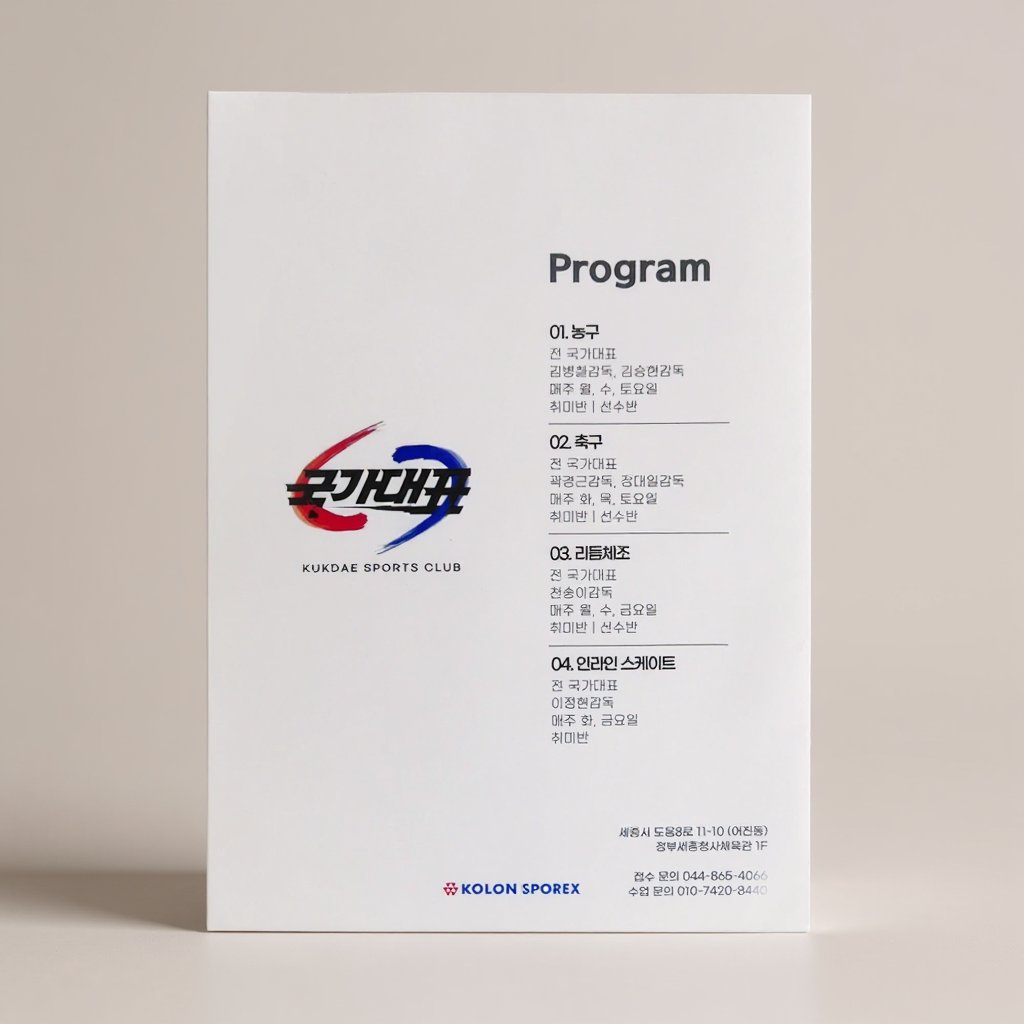 KUKDAE 국대스포츠클럽 검정 노트 인쇄 제작 (판촉물) 2