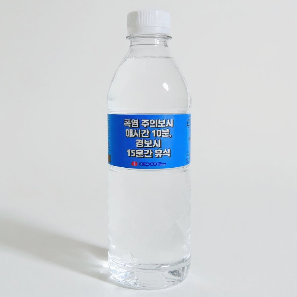 건설현장 안전 블루 라벨 생수 인쇄 제작 (판촉물) 2