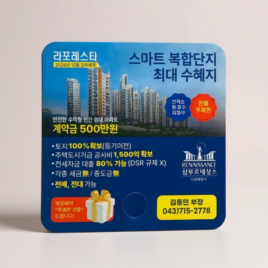 진천 라포레스타(La Foresta) 아파트 부채 인쇄 제작 (판촉물) 2